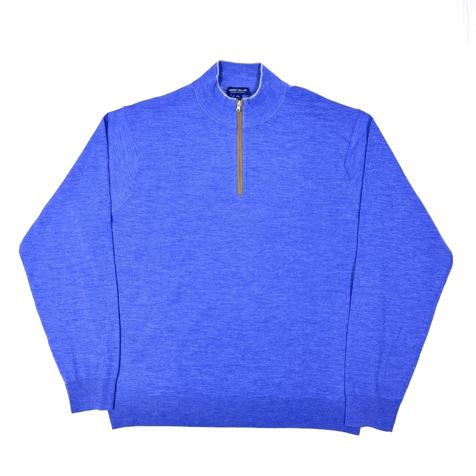 Peter Millar Xxl Excursionist Flex 1/4 Zip Merino Wool Sweater Nordic Blue Nwt